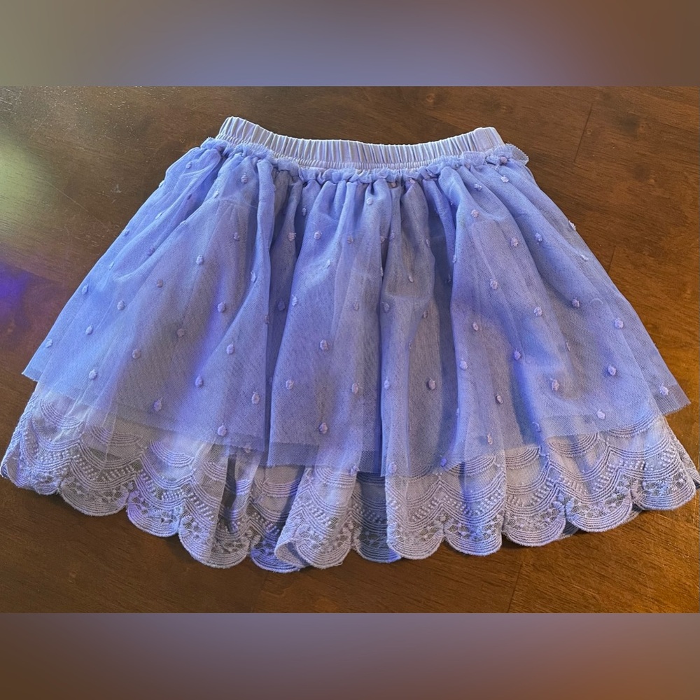 Blue tulle skirt